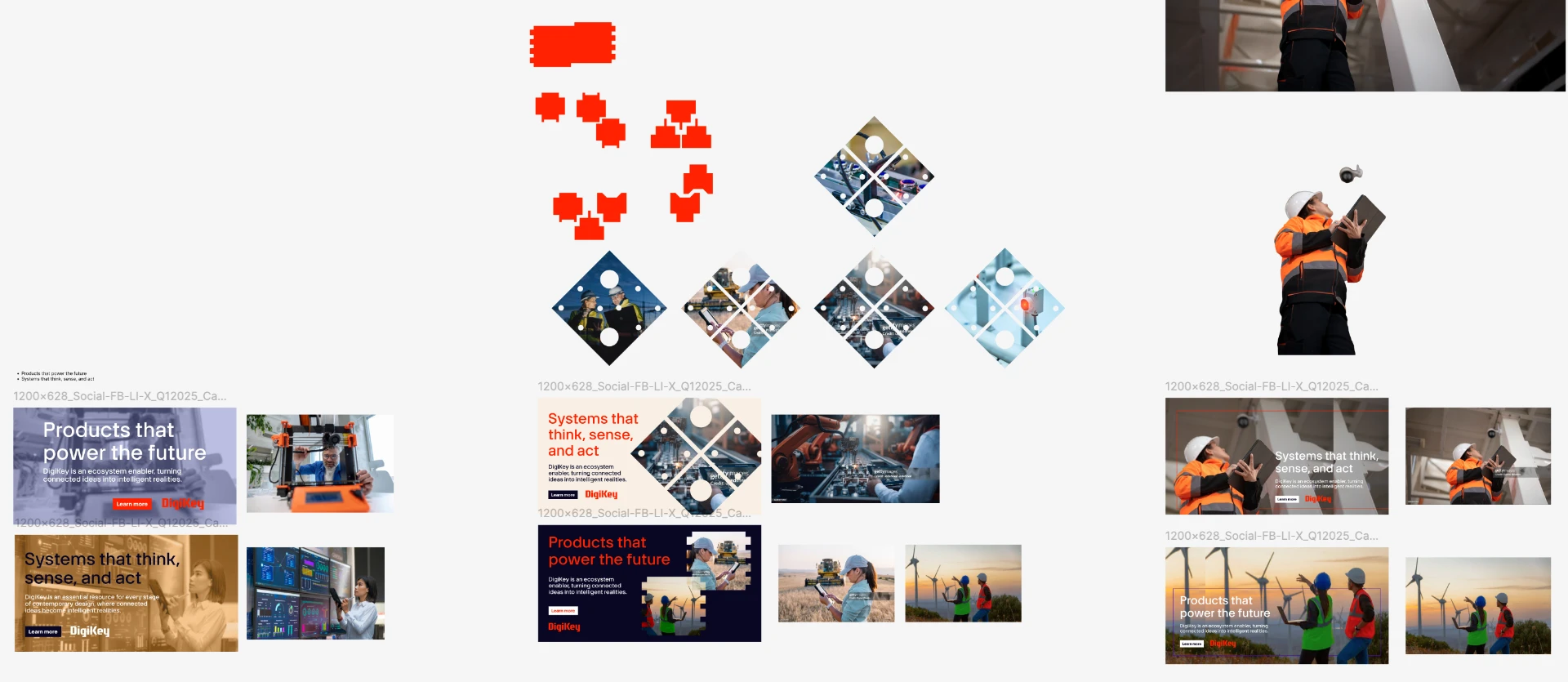 Early exploration — graphic device and composition studies